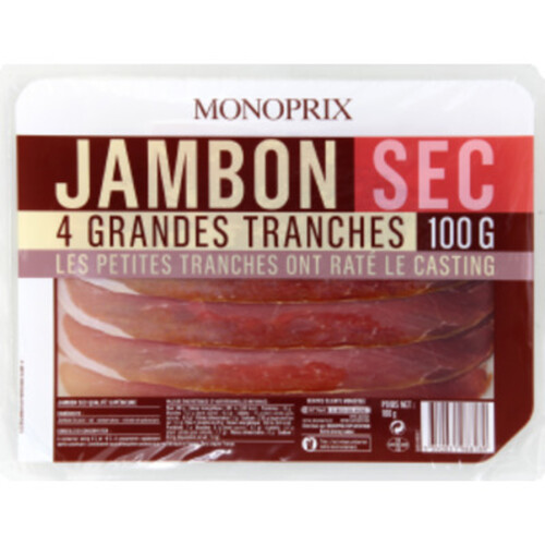 Monoprix Jambon sec 4 tranches 100g