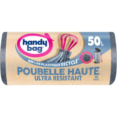 Handy Bag Sac Poubelle Haute 50L X10