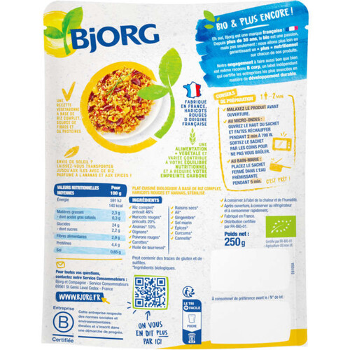 Bjor Riz créole Bio 250g