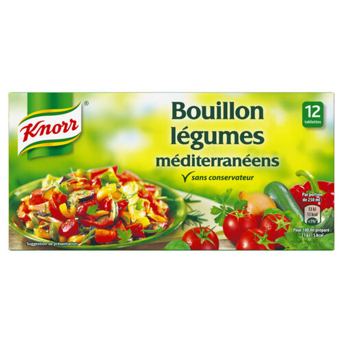 Knorr Bouillon Cube Légumes Méditerranéens 12 Cubes 132g