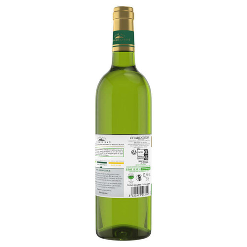 Club des sommeliers chardonnay vin bio 75cl