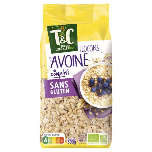 Terre & Céréales Bio Flocons d'avoine sans gluten 500g