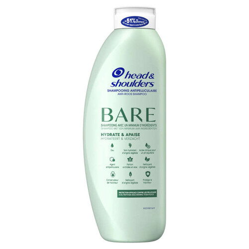 Head & Shoulders bare shampooing hydrate et apaise 400ml