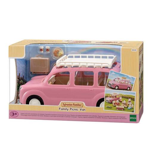 Sylvanian Families - Le monospace rose et set de pique-nique