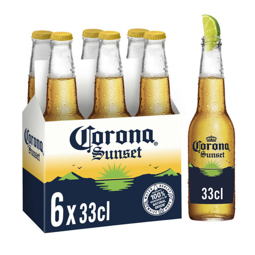 Corona Sunset Bière Au Spiritueux Mexicain & Vrai Jus De Fruit 6x 33 Cl
