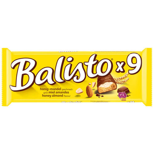 Balisto Barres chocolat, miel et amandes 166,5g
