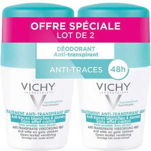 [Para] Vichy Déodorant à Bille Anti-Transpirant Anti Traces 2x50ml
