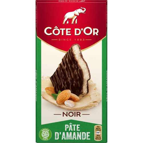 Côte d'Or Tablette Chocolat Noir à la pâte d'Amandes 150g