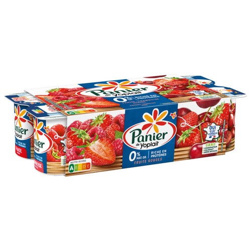 Panier De Yoplait 0% Mg Fruits Rouges 8x125g