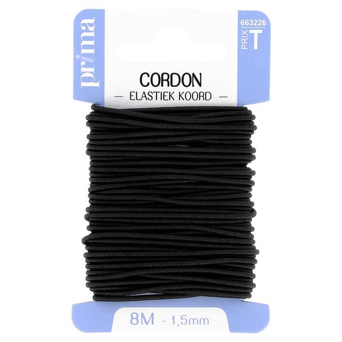 Prima Cordon élastique rond 8mx1,5mm