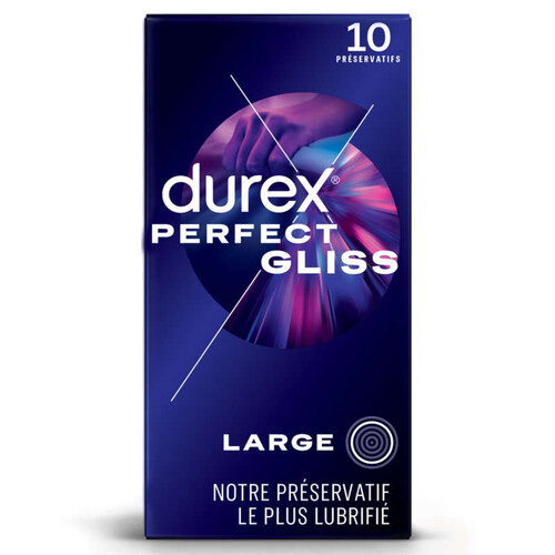 Durex Préservaif Perfect Gliss  Extra Lubrifiés x10