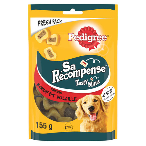 Pedigree Sa Récompense au bœuf et volaille pour chien 140g