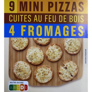 Monoprix 9 mini pizzas 4 fromages 270g