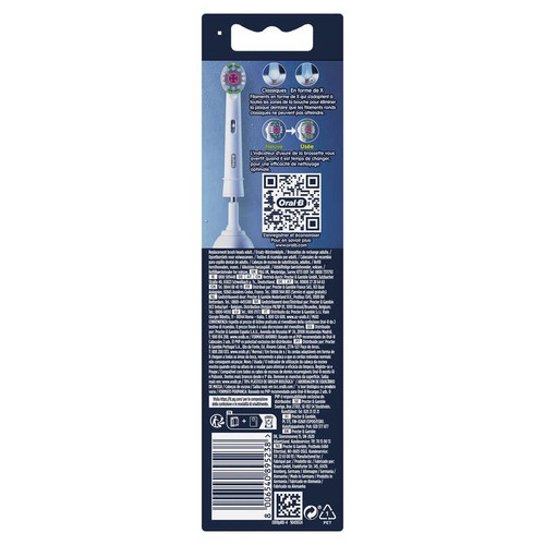 Oral-B Pro 3D White Brossettes Pour Brosse À Dents, 4 Unités