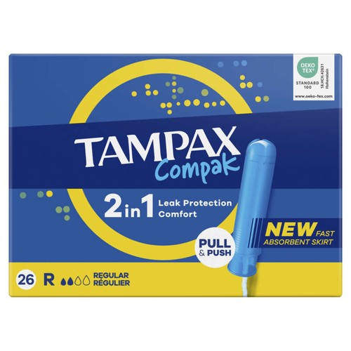Tampax Compak Régulier Tampons Avec Applicateur x26
