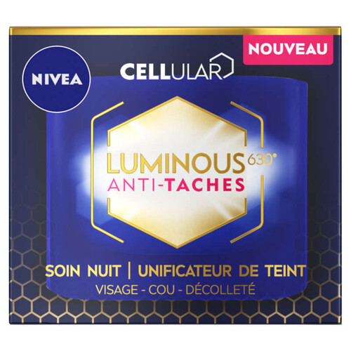 Nivea Soin de Nuit Unificateur de Teint visage & Cou Décolleté Antitaches Cellular Luminous 630 50ml