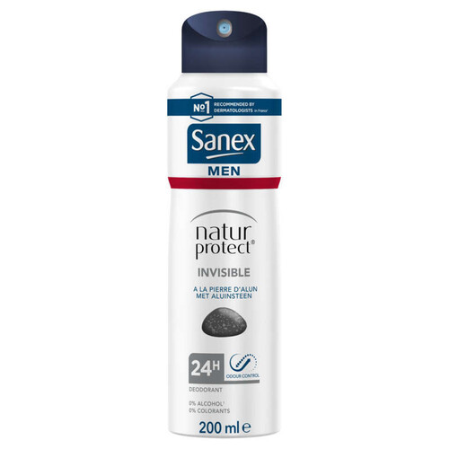 Sanex Men Déodorant Homme Spray Natur Protect Invisible 200ml