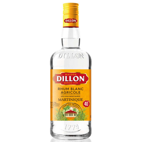 Dillon rhum agricole blanc 43° bouteille de 70cl