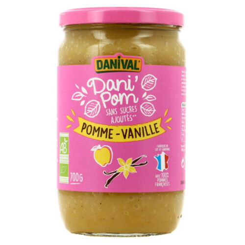 [Par Naturalia] Danipom Dani'Pom Purée Pomme Vanille Sans Sucres Ajoutés 700G Bio