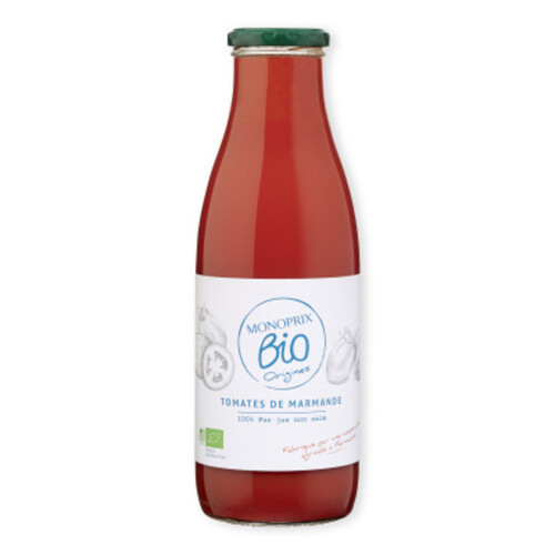 Monoprix Bio Origines 100% pur jus tomates de Marmande 75cl