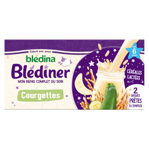 Bledina Blediner 2X250Ml Courgettes Dès 6 Mois