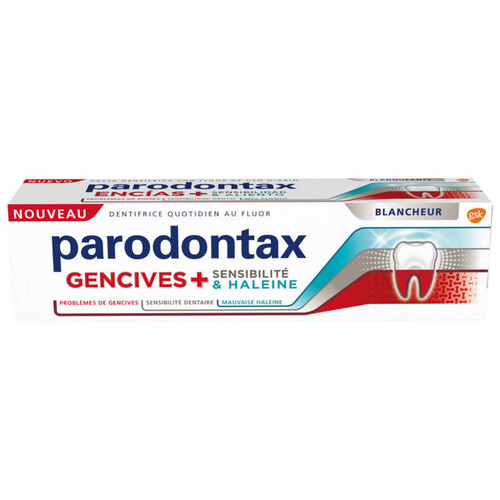 Parodontax Dentifrice Gencives + Sensibilite & Haleine Blancheur 75Ml