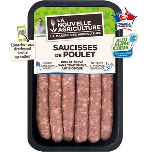 La Nouvelle Agriculture Saucisses de poulet x6 300g