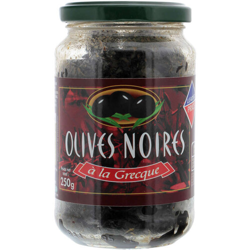 Leader Price Olives Noires à la Grecque 250g