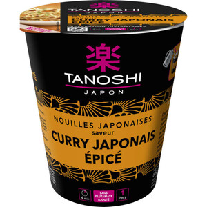 Tanoshi Japon Nouilles Japonaises Saveur Curry Japonais Epicé 65g