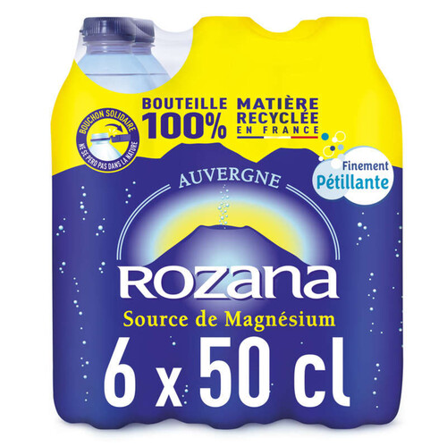 Rozana Eau Minérale Naturelle Gazeuse 6x50cL