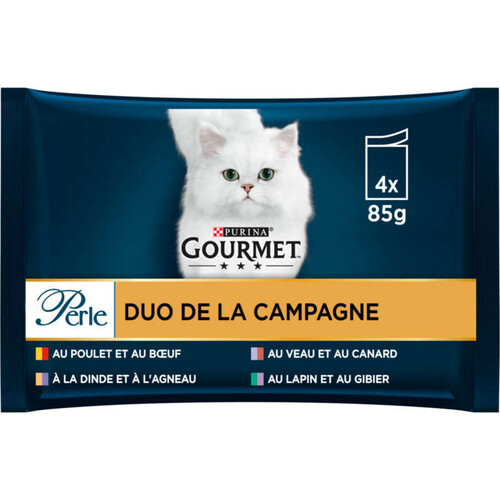 Gourmet Perle Duo à la viande 4x85g