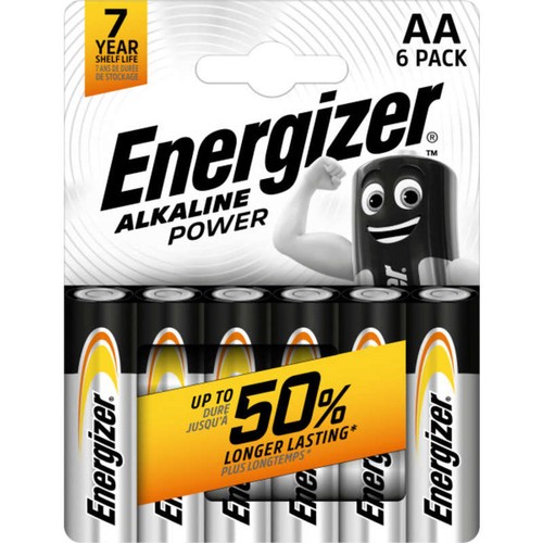Energizer Piles Alcaline Power AA/LR6 x6