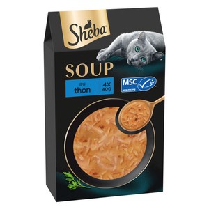 Sheba Soupe au Thon pour Chat 4x40g