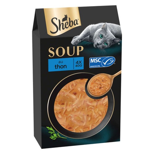 Sheba Soupe au Thon pour Chat 4x40g