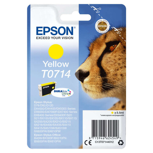 Epson Cartouche D'Encre Jaune N°T0714