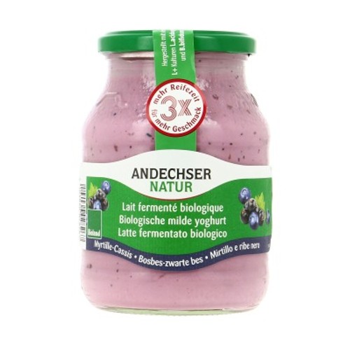 Andechser Yaourt Myrtille Cassis Bio 500g