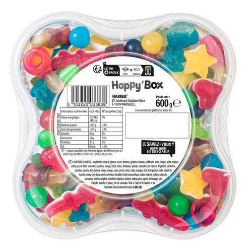 Haribo Bonbons Happy'Box 600g.