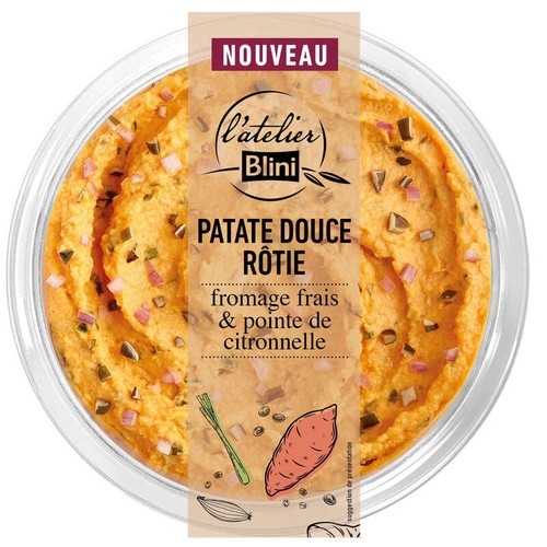 L'Atelier Blini Patate Douce Rôtie Fromage Frais & Pointe de Citronnelle 140g