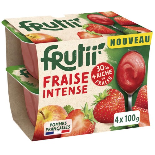 Frutii spécialité pomme fraise pot 4x100g