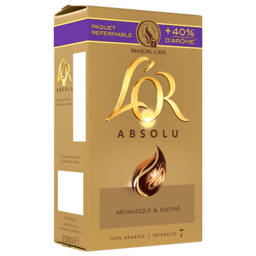 L'Or Absolu Café moulu 100% Arabica intensité 7 250g
