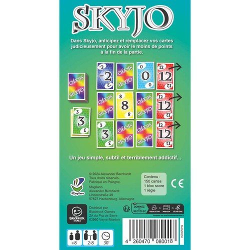 Blackrock Games Skyjo Jeu de Cartes Dès 8 ans
