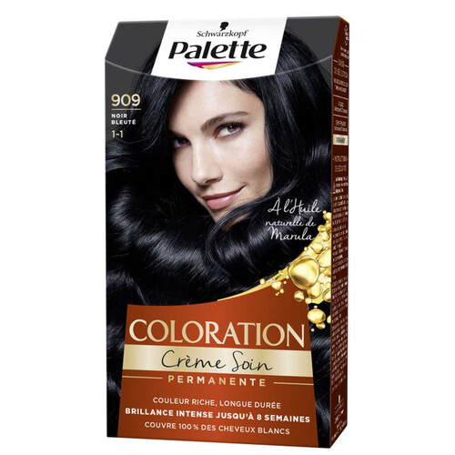 Schwarzkopf Palette Coloration Permanente Cheveux Noir Bleuté 909