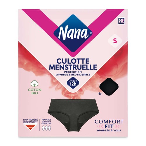 Intimewear by Nana Culotte menstruelle Coton Hipster Noir S x1