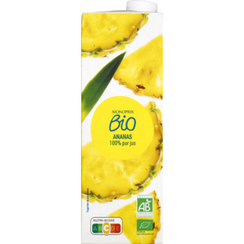 Monoprix Bio ananas 100% pur jus 1L