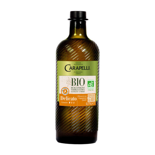 Carapelli Huile d'Olive Vierge Extra Bio Délicat 750ml