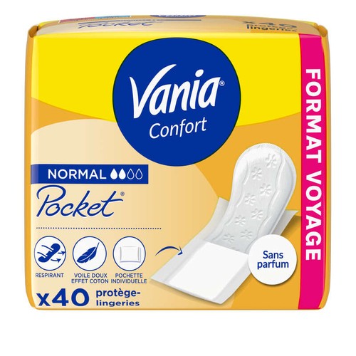 Vania Comfort Protège-Lingeries Pocket Flux Normal sans parfum x40