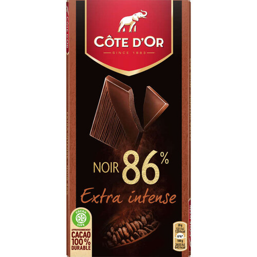 Côte d'Or Tablette Chocolat Noir Extra Intense 86% 100g