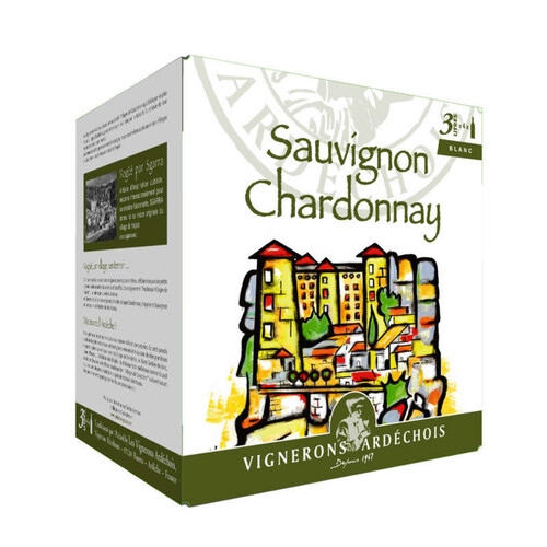 Vignerons Ardéchois Sauvignon Chardonnay Blanc 3L
