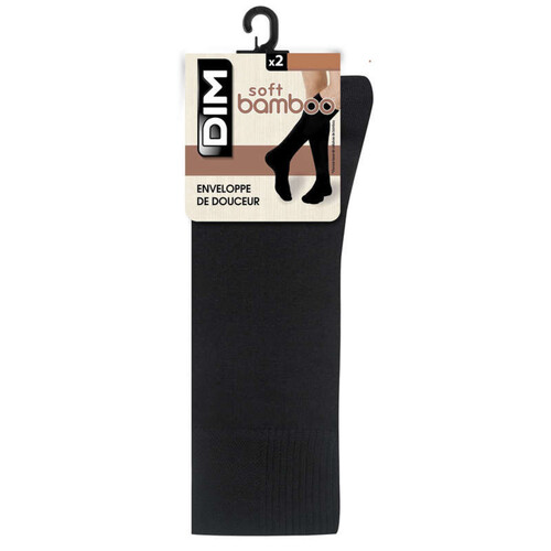 Dim Paires de Chaussettes Bambou Lot de 2 Taille 43/46