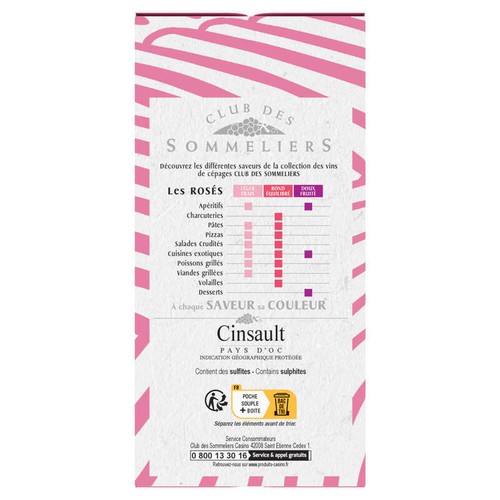 Club des Sommeliers Cinsault Pays d'OC Rosé 3L